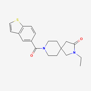 molecular formula C19H22N2O2S B5579156 8-(1-benzothien-5-ylcarbonyl)-2-ethyl-2,8-diazaspiro[4.5]decan-3-one 