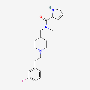 molecular formula C20H28FN3O B5579166 N-({1-[2-(3-fluorophenyl)ethyl]-4-piperidinyl}methyl)-N-methyl-2,5-dihydro-1H-pyrrole-2-carboxamide dihydrochloride 
