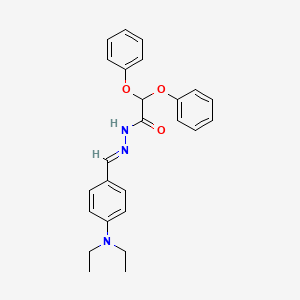 molecular formula C25H27N3O3 B5579170 N'-[4-(diethylamino)benzylidene]-2,2-diphenoxyacetohydrazide 