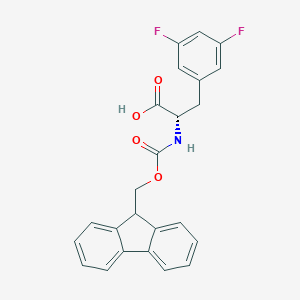 molecular formula C24H19F2NO4 B557923 (2S)-3-(3,5-difluorophenyl)-2-(9H-fluoren-9-ylmethoxycarbonylamino)propanoic acid CAS No. 205526-24-5