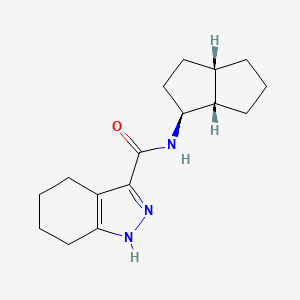 molecular formula C16H23N3O B5579235 N-[(1S*,3aS*,6aS*)-octahydropentalen-1-yl]-4,5,6,7-tetrahydro-1H-indazole-3-carboxamide 