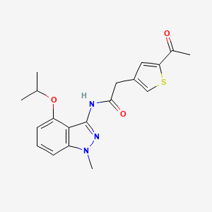 molecular formula C19H21N3O3S B5579242 2-(5-acetyl-3-thienyl)-N-(4-isopropoxy-1-methyl-1H-indazol-3-yl)acetamide 