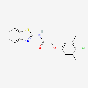 molecular formula C17H15ClN2O2S B5579246 N-1,3-benzothiazol-2-yl-2-(4-chloro-3,5-dimethylphenoxy)acetamide 