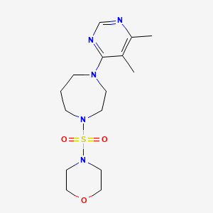 molecular formula C15H25N5O3S B5579329 1-(5,6-dimethylpyrimidin-4-yl)-4-(morpholin-4-ylsulfonyl)-1,4-diazepane 
