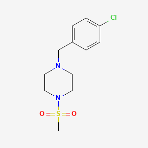 molecular formula C12H17ClN2O2S B5579347 1-(4-氯苄基)-4-(甲磺酰基)哌嗪 