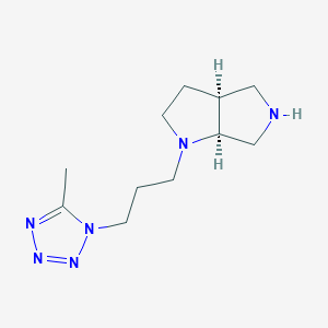 molecular formula C11H20N6 B5579351 rel-(3aS,6aS)-1-[3-(5-methyl-1H-tetrazol-1-yl)propyl]octahydropyrrolo[3,4-b]pyrrole dihydrochloride 