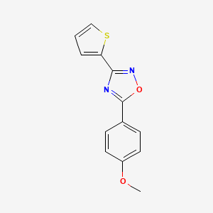 molecular formula C13H10N2O2S B5579378 5-(4-methoxyphenyl)-3-(2-thienyl)-1,2,4-oxadiazole 