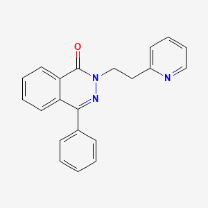 molecular formula C21H17N3O B5579429 4-苯基-2-(2-吡啶-2-基乙基)酞嗪-1(2H)-酮 