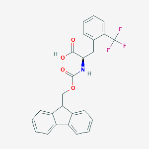molecular formula C25H20F3NO4 B557943 (R)-2-((((9H-芴-9-基)甲氧羰基)氨基)-3-(2-(三氟甲基)苯基)丙酸 CAS No. 352523-15-0