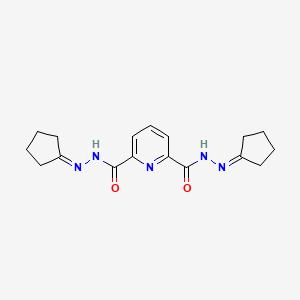 molecular formula C17H21N5O2 B5579447 N'~2~,N'~6~-dicyclopentylidene-2,6-pyridinedicarbohydrazide 
