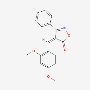 molecular formula C18H15NO4 B5579458 4-(2,4-二甲氧基亚苄基)-3-苯基-5(4H)-异恶唑啉酮 