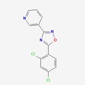 molecular formula C13H7Cl2N3O B5579485 3-[5-(2,4-二氯苯基)-1,2,4-噁二唑-3-基]吡啶 