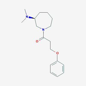 molecular formula C17H26N2O2 B5579493 (3S)-N,N-二甲基-1-(3-苯氧基丙酰)氮杂环-3-胺 
