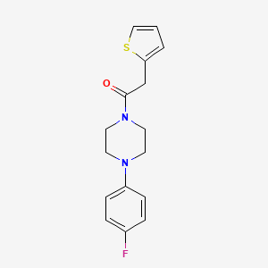 molecular formula C16H17FN2OS B5579505 1-(4-fluorophenyl)-4-(2-thienylacetyl)piperazine 