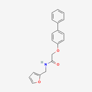 molecular formula C19H17NO3 B5579510 2-(4-联苯氧基)-N-(2-呋喃基甲基)乙酰胺 