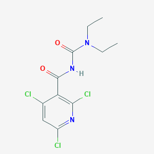 molecular formula C11H12Cl3N3O2 B5579527 2,4,6-三氯-N-[(二乙氨基)羰基]烟酰胺 