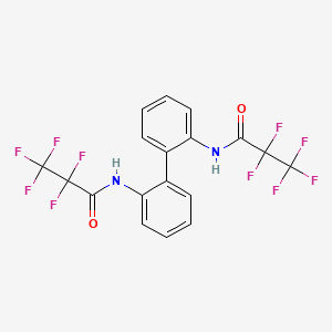molecular formula C18H10F10N2O2 B5579531 N,N'-2,2'-biphenyldiylbis(2,2,3,3,3-pentafluoropropanamide) 
