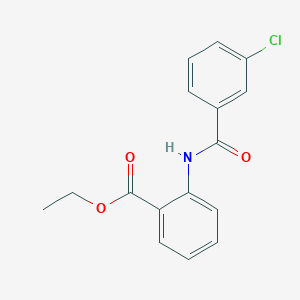molecular formula C16H14ClNO3 B5579546 2-[(3-氯苯甲酰基)氨基]苯甲酸乙酯 