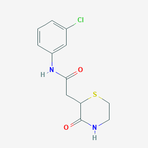 molecular formula C12H13ClN2O2S B5579562 N-(3-chlorophenyl)-2-(3-oxo-2-thiomorpholinyl)acetamide 