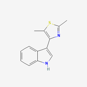 molecular formula C13H12N2S B5579575 3-(2,5-dimethyl-1,3-thiazol-4-yl)-1H-indole 