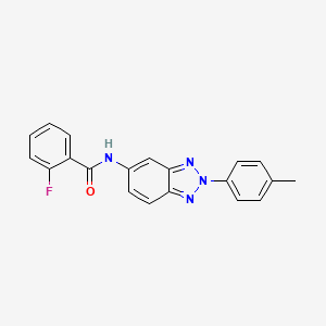 molecular formula C20H15FN4O B5579631 2-fluoro-N-[2-(4-methylphenyl)-2H-1,2,3-benzotriazol-5-yl]benzamide 