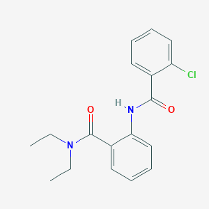 molecular formula C18H19ClN2O2 B5579659 2-chloro-N-{2-[(diethylamino)carbonyl]phenyl}benzamide 