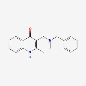 molecular formula C19H20N2O B5579669 3-{[苄基(甲基)氨基]甲基}-2-甲基-4-喹啉醇 