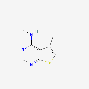 molecular formula C9H11N3S B5579741 N,5,6-三甲基噻吩并[2,3-d]嘧啶-4-胺 