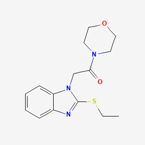 molecular formula C15H19N3O2S B5579768 2-(乙硫基)-1-[2-(4-吗啉基)-2-氧代乙基]-1H-苯并咪唑 