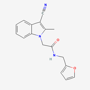 2-(3-cyano-2-methyl-1H-indol-1-yl)-N-(2-furylmethyl)acetamide
