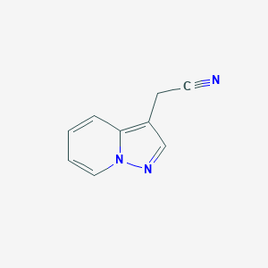 molecular formula C9H7N3 B055798 Pyrazolo[1,5-a]pyridine-3-acetonitrile CAS No. 118055-01-9