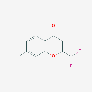 molecular formula C11H8F2O2 B5579848 2-(difluoromethyl)-7-methyl-4H-chromen-4-one 