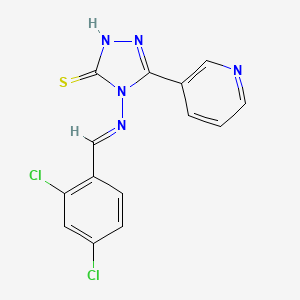 4-[(2,4-dichlorobenzylidene)amino]-5-(3-pyridinyl)-4H-1,2,4-triazole-3-thiol
