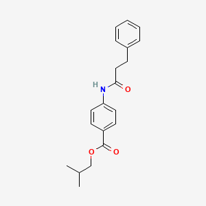 molecular formula C20H23NO3 B5579896 isobutyl 4-[(3-phenylpropanoyl)amino]benzoate 