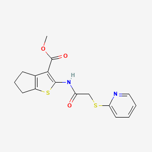 methyl 2-{[(2-pyridinylthio)acetyl]amino}-5,6-dihydro-4H-cyclopenta[b]thiophene-3-carboxylate