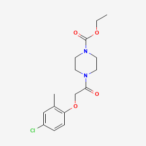 molecular formula C16H21ClN2O4 B5579902 ethyl 4-[(4-chloro-2-methylphenoxy)acetyl]-1-piperazinecarboxylate 
