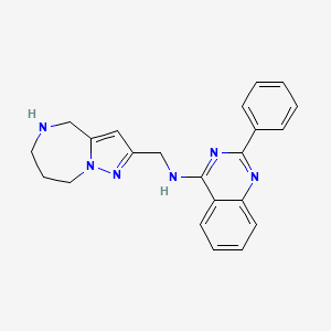 2-phenyl-N-(5,6,7,8-tetrahydro-4H-pyrazolo[1,5-a][1,4]diazepin-2-ylmethyl)-4-quinazolinamine dihydrochloride