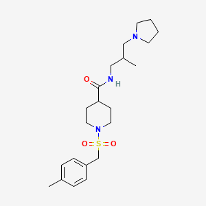 1-[(4-methylbenzyl)sulfonyl]-N-[2-methyl-3-(1-pyrrolidinyl)propyl]-4-piperidinecarboxamide