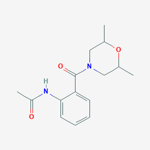 N-{2-[(2,6-dimethyl-4-morpholinyl)carbonyl]phenyl}acetamide