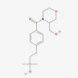 4-(4-{[3-(hydroxymethyl)-4-morpholinyl]carbonyl}phenyl)-2-methyl-2-butanol