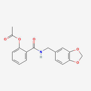 2-{[(1,3-benzodioxol-5-ylmethyl)amino]carbonyl}phenyl acetate