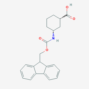 molecular formula C22H23NO4 B558000 (1S,3R)-3-(9H-芴-9-基甲氧羰基氨基)环己烷-1-羧酸 CAS No. 312965-05-2