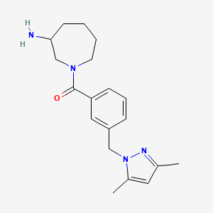 1-{3-[(3,5-dimethyl-1H-pyrazol-1-yl)methyl]benzoyl}-3-azepanamine hydrochloride