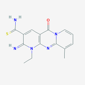 1-ethyl-2-imino-10-methyl-5-oxo-1,5-dihydro-2H-dipyrido[1,2-a:2',3'-d]pyrimidine-3-carbothioamide