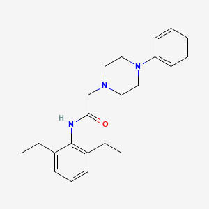 N-(2,6-diethylphenyl)-2-(4-phenyl-1-piperazinyl)acetamide