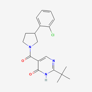 2-tert-butyl-5-{[3-(2-chlorophenyl)pyrrolidin-1-yl]carbonyl}pyrimidin-4-ol