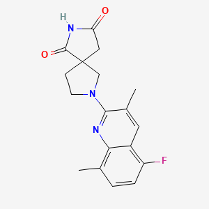 7-(5-fluoro-3,8-dimethylquinolin-2-yl)-2,7-diazaspiro[4.4]nonane-1,3-dione