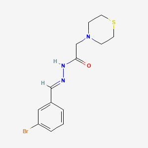 molecular formula C13H16BrN3OS B5580146 N'-(3-溴苯亚甲基)-2-(4-硫代吗啉基)乙酰肼 