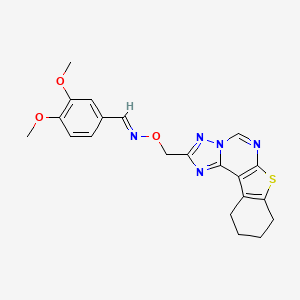 molecular formula C21H21N5O3S B5580169 3,4-dimethoxybenzaldehyde O-(8,9,10,11-tetrahydro[1]benzothieno[3,2-e][1,2,4]triazolo[1,5-c]pyrimidin-2-ylmethyl)oxime 