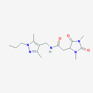 2-(1,3-dimethyl-2,5-dioxo-4-imidazolidinyl)-N-[(3,5-dimethyl-1-propyl-1H-pyrazol-4-yl)methyl]acetamide